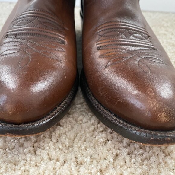 Men\'s NOCONA Brown Leather 8 EE Western Cowboy Dress Boot Point Toe main image 10